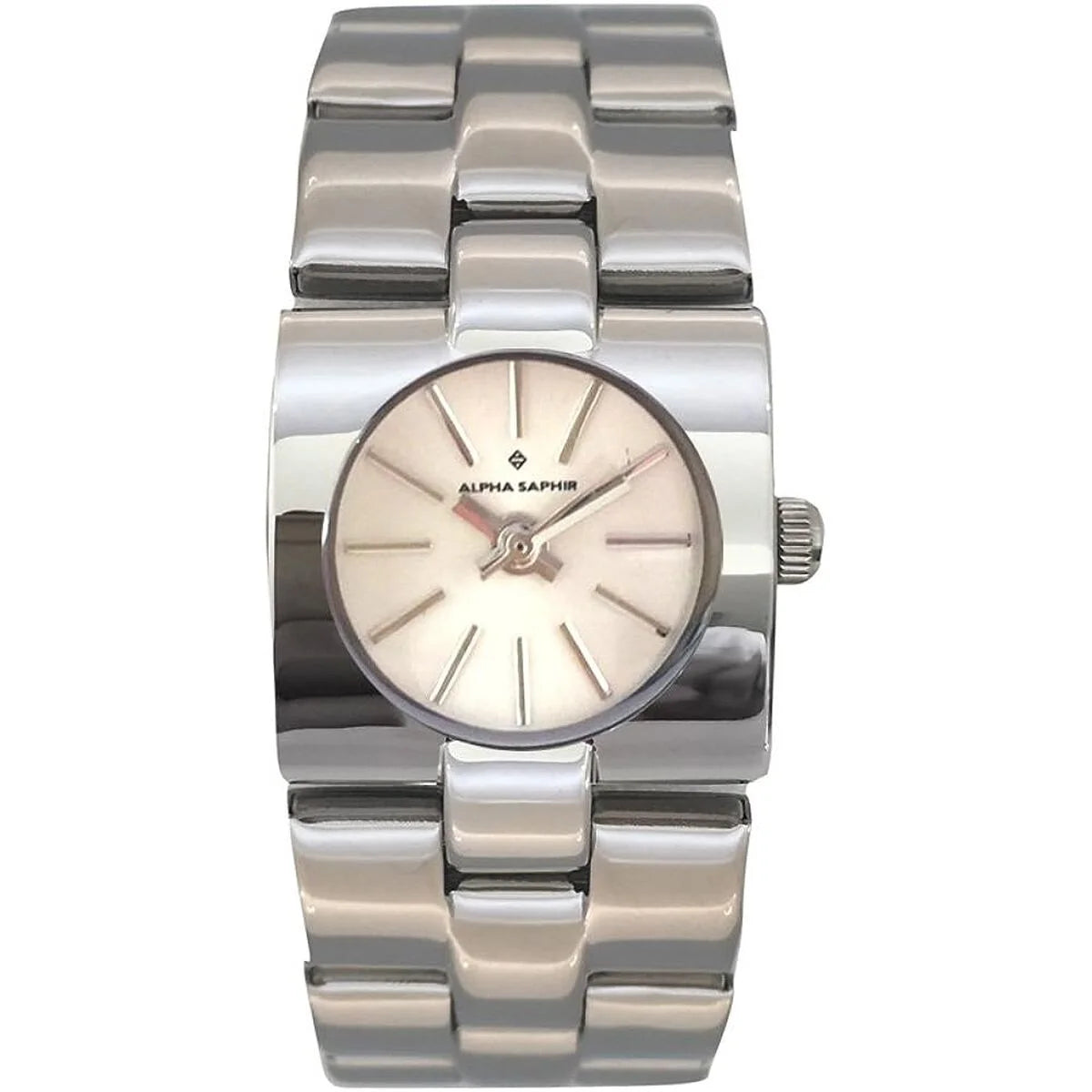 Unisex-Uhr Alpha Saphir 271K – Beige und Silber, 22 mm – Produktansicht 3