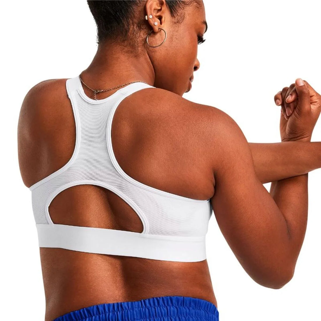 Sport-BH Under Armour HeatGear Weiß – Detailansicht 2