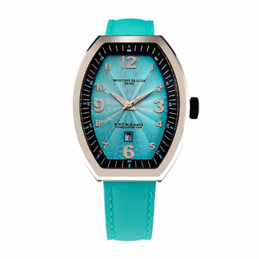 Damenuhr Montres de Luxe EXL A 8301 – Türkis, 35 mm