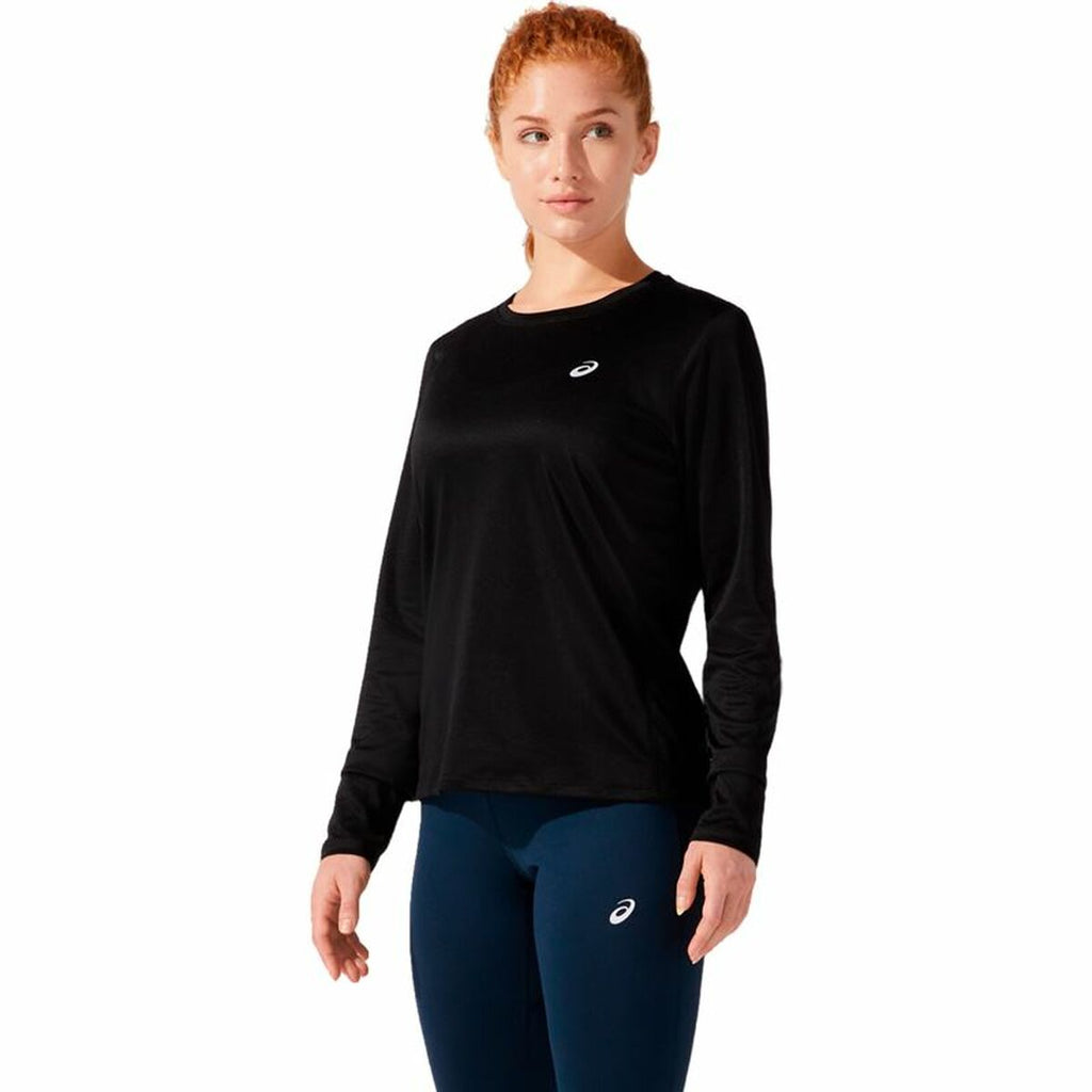 Asics Damen Langarm-Hemd Core LS Schwarz atmungsaktiv - Mode & Accessoires