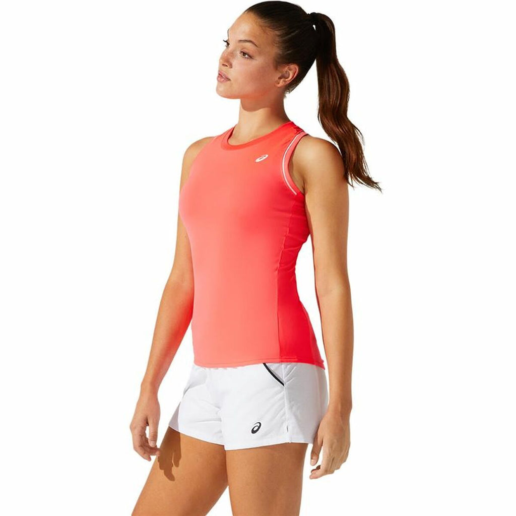 Asics Damen Tanktop Koralle atmungsaktiv mit UV-Schutz - Sport & Freizeit