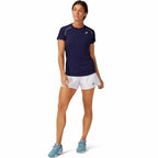 Asics Kurzarm-T-Shirt Damen Blau - Atmungsaktives Material - Sport & Freizeit