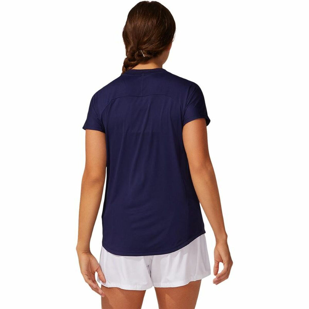 Asics Kurzarm-T-Shirt Damen Blau - Atmungsaktives Material - Sport & Freizeit