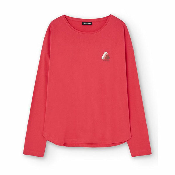 Astore Damen Langarm-T-Shirt 100 % Baumwolle Rosa - Sport & Freizeit