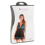 Babydoll S Pleasures Blau Schwarz Damen Elegantes Design