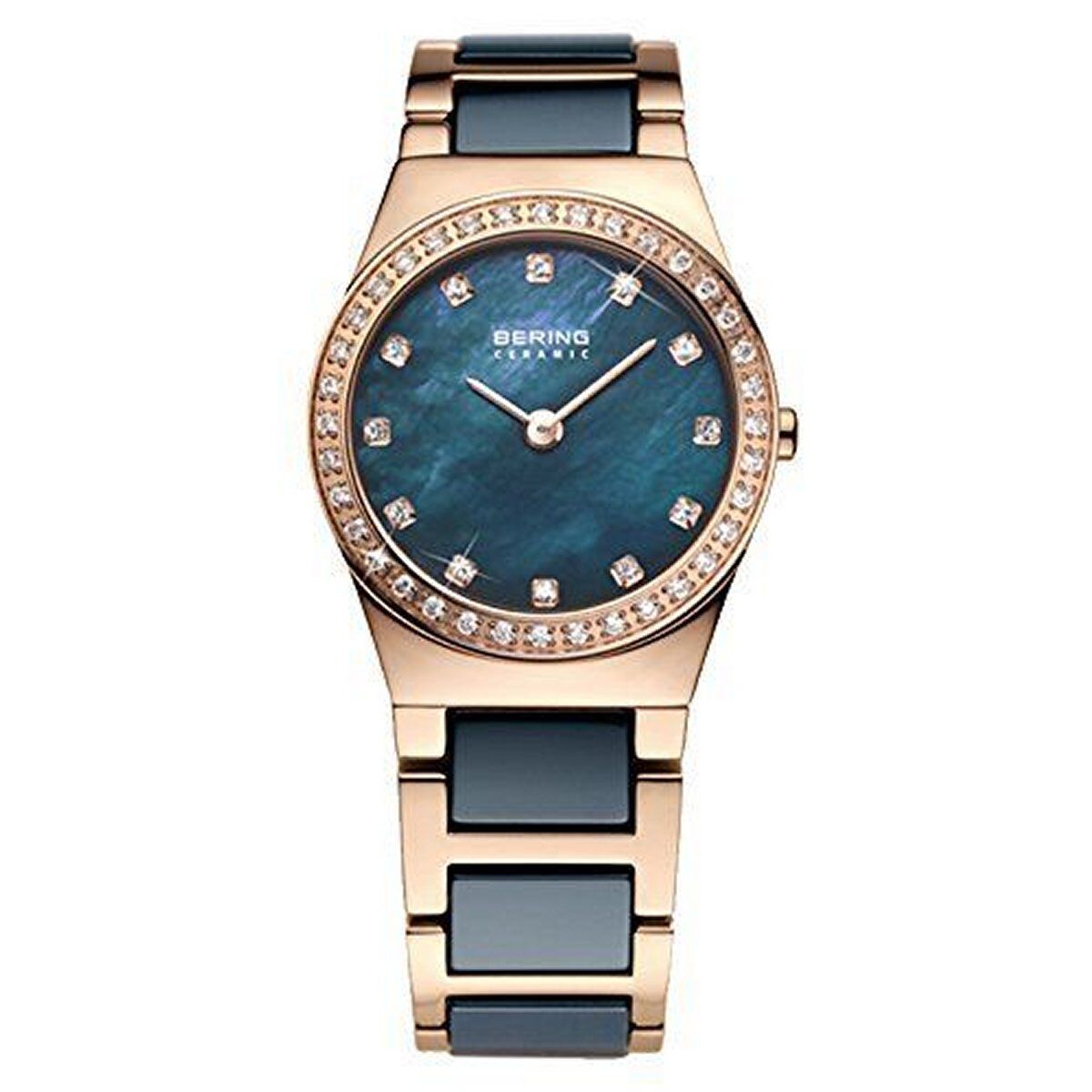 Bering Damenuhr Armbanduhr Elegant Blau 26 mm