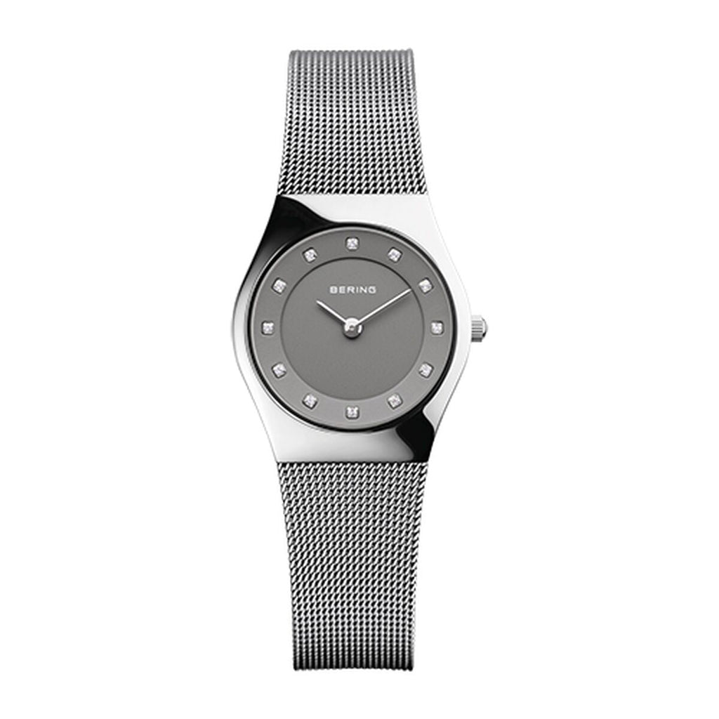 Bering Damenuhr Edelstahl Grau Elegantes Design
