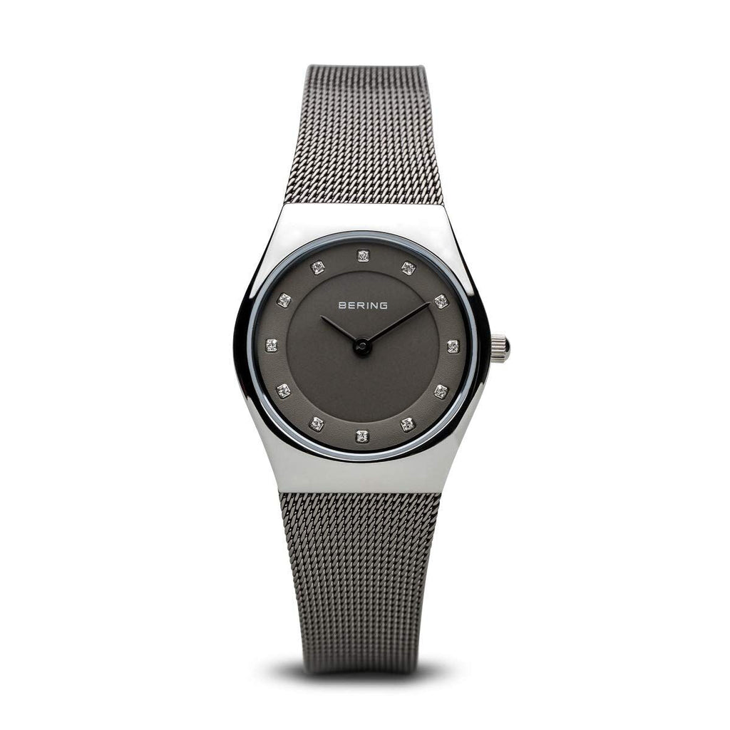 Bering Damenuhr Edelstahl Grau Elegantes Design