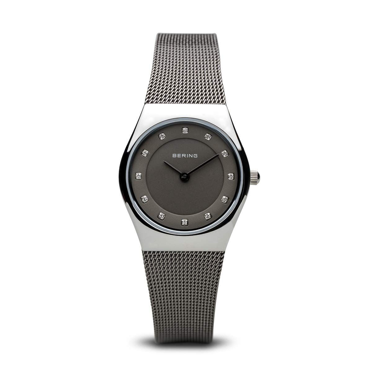 Bering Damenuhr Edelstahl Grau Elegantes Design