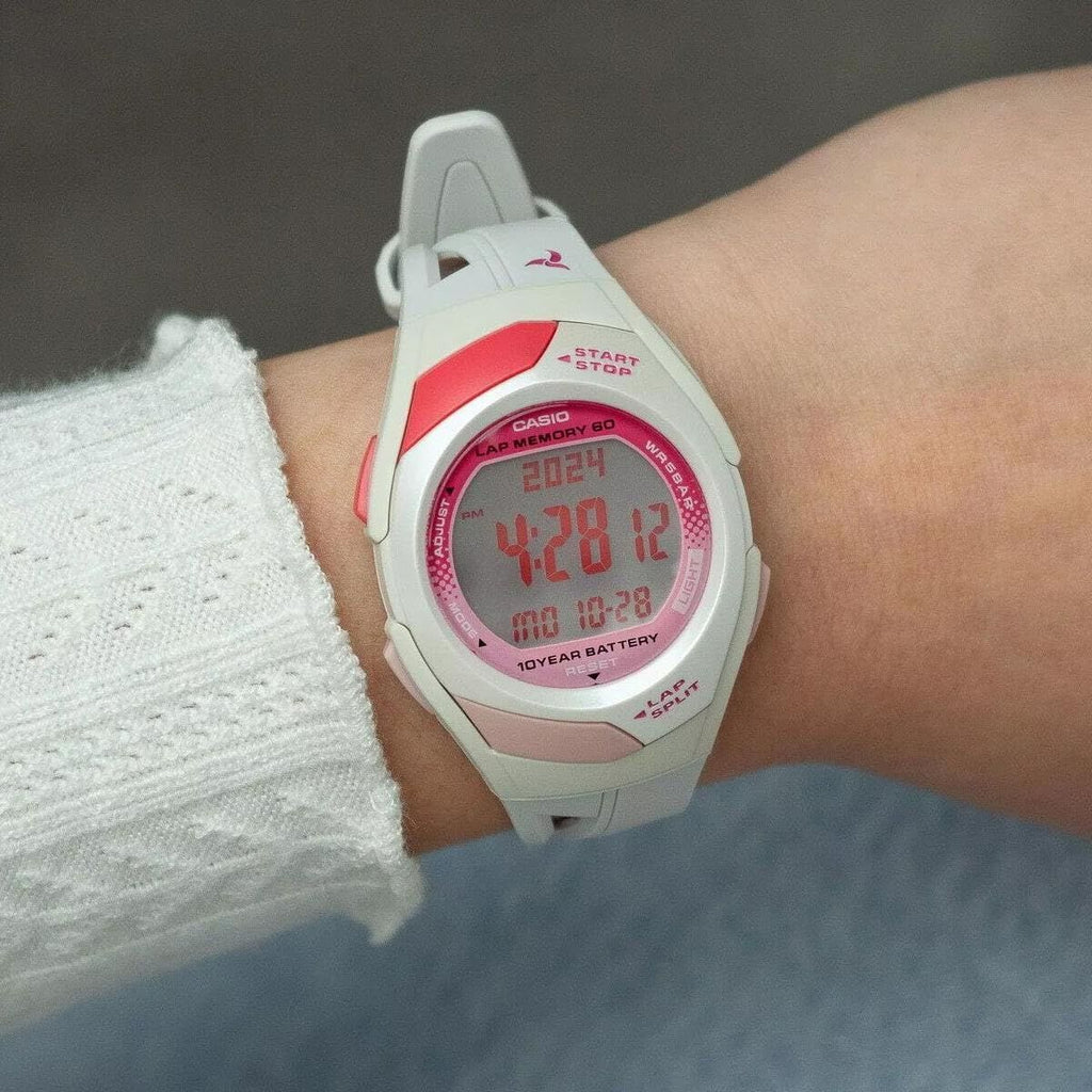 Casio Damenuhr – Elegantes Design in Weiß und Rosa