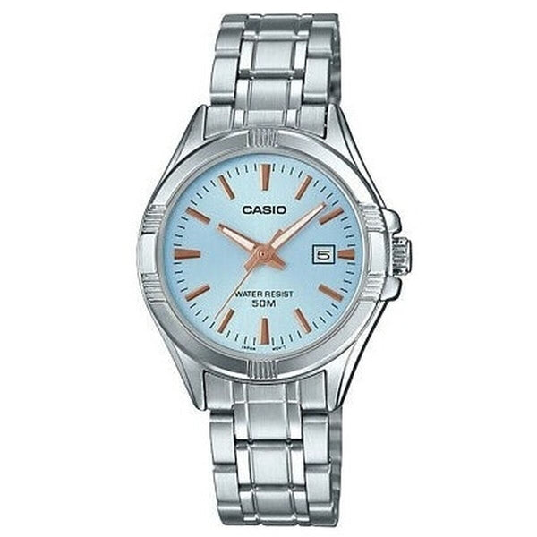 Casio Damenuhr LTP-1308D-2AVDF 31 mm Edelstahl Silber - Mode & Accessoires