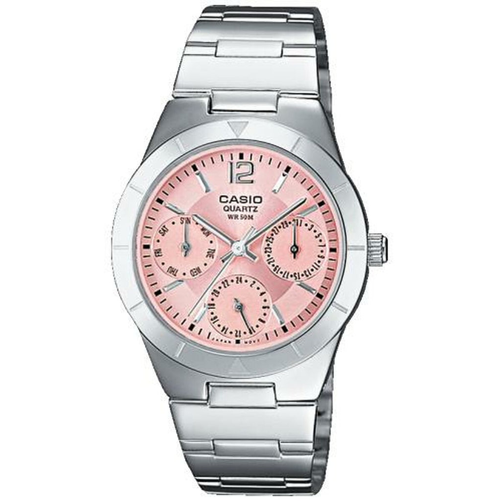 Casio Damenuhr LTP-2069D-4AVEG rosa/silber 31 mm - Mode & Accessoires