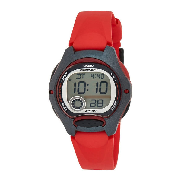 Casio Damenuhr LW-200-4A Schwarz Orange 34 mm Quarz - Mode & Accessoires