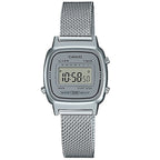 Casio Damenuhr Vintage Silber Mesh Armband multifunktional - Mode & Accessoires