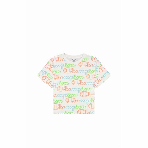 Champion Kurzarm-T-Shirt Croptop Weiß aus Polyester für Damen - Sport & Freizeit