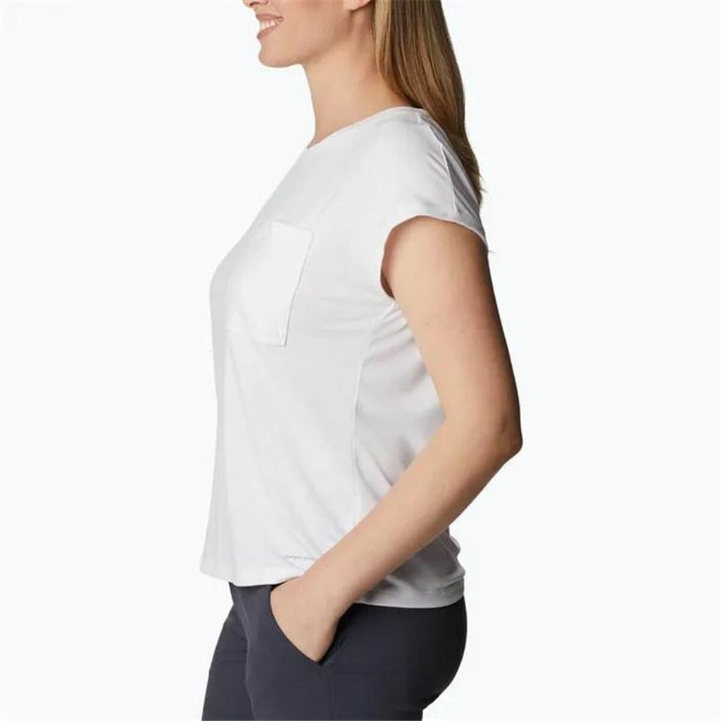 Columbia Damen Kurzarm-T-Shirt Weiß – Atmungsaktiv - Sport & Freizeit