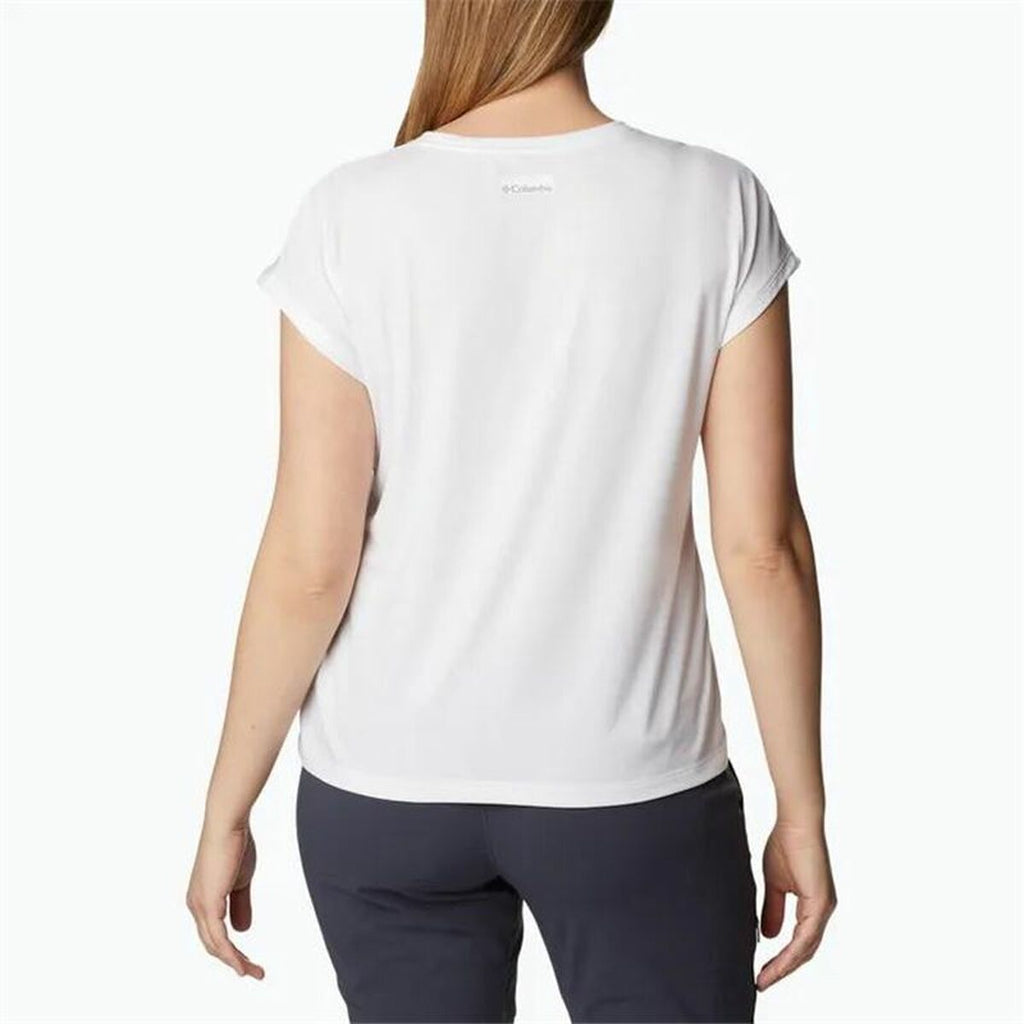 Columbia Damen Kurzarm-T-Shirt Weiß – Atmungsaktiv - Sport & Freizeit