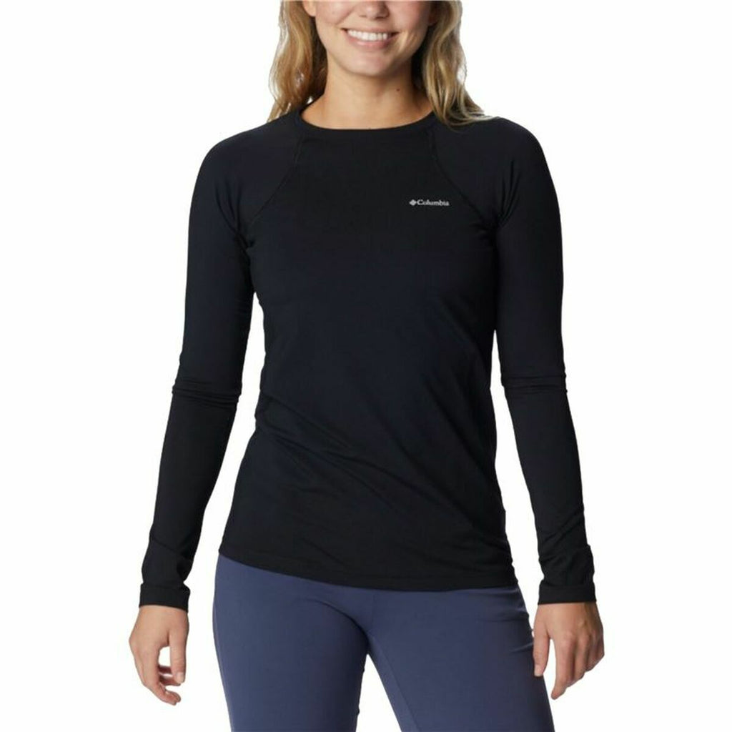 Columbia Damen Langarm-T-Shirt Midweight Schwarz – Komfort - Sport & Freizeit