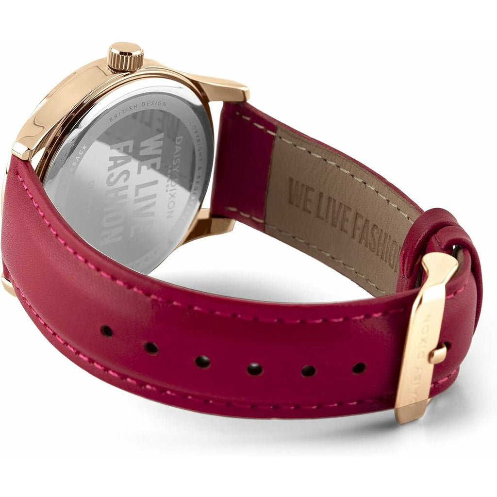 Daisy Dixon Damenuhr DD089PRG Rot Lederarmband Ø 36 mm - Mode & Accessoires