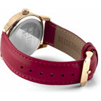 Daisy Dixon Damenuhr DD089PRG Rot Lederarmband Ø 36 mm - Mode & Accessoires