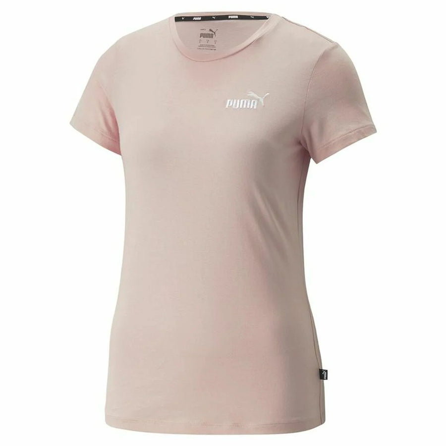 Puma Essentials Embroidery Damen-T-Shirt Rosa XS
