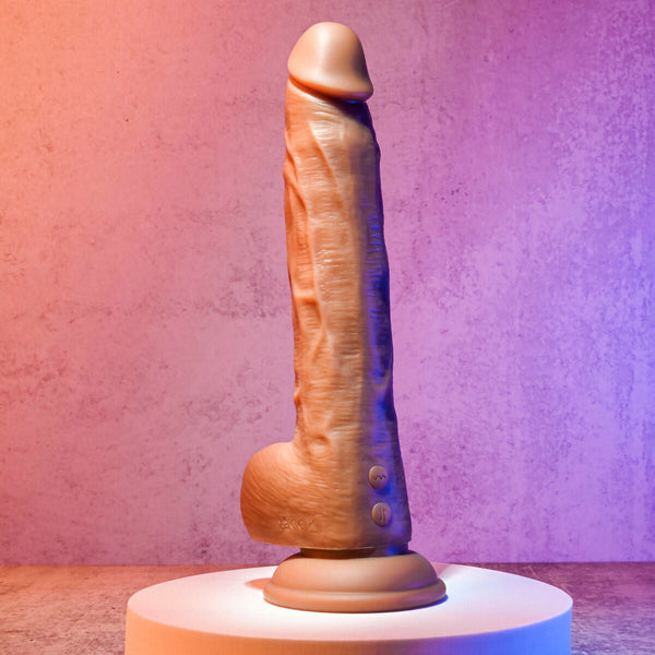Evolved Silikon-Dildo braun wasserfest und aufladbar - Erotik Shop