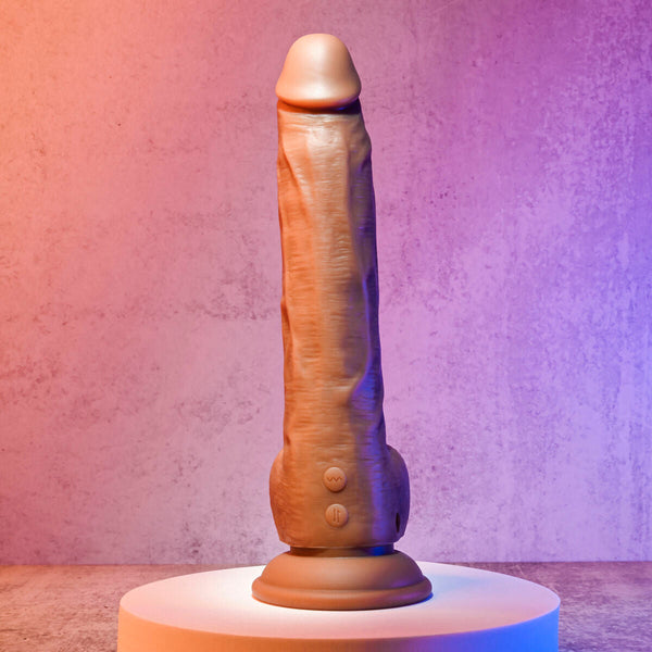 Evolved Silikon-Dildo braun wasserfest und aufladbar - Erotik Shop