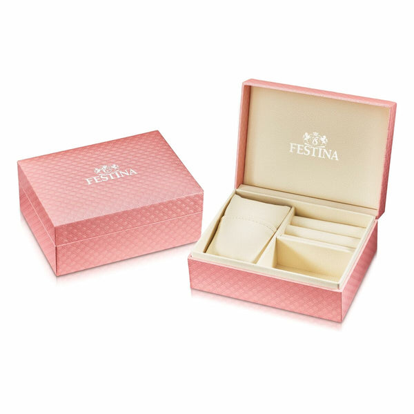 Festina Damenuhr Edelstahl silberfarben mit Quarzwerk - Mode & Accessoires