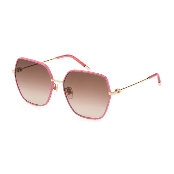 Furla Damensonnenbrille Metall rosa mit UV400 Schutz - Mode & Accessoires
