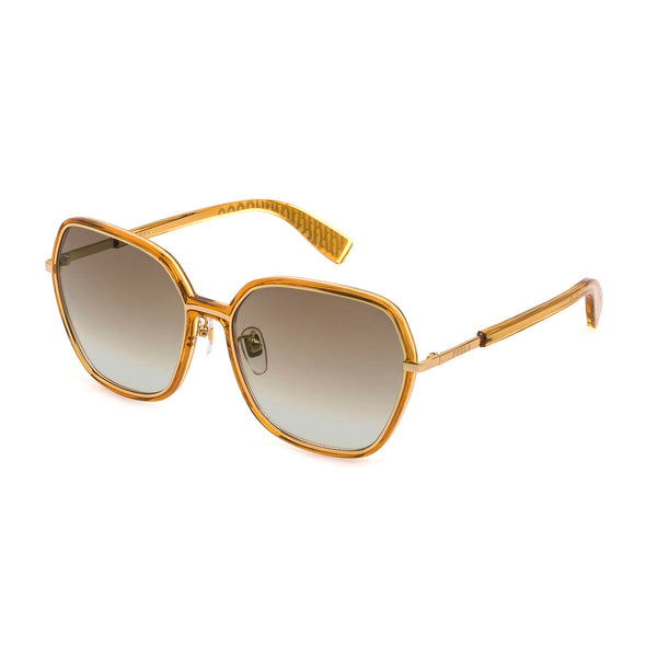 Furla Damensonnenbrille SFU539-58300Y Gold UV400 - Mode & Accessoires