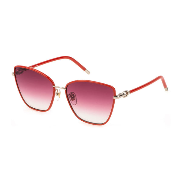 Furla Damensonnenbrille SFU692V-580594 Rot UV400 - Mode & Accessoires