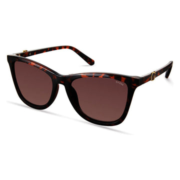 Guess GF0421-5552F Damensonnenbrille mit braunem Havanna-Rahmen