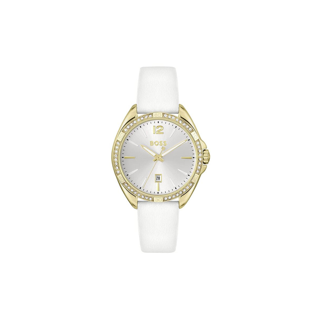 Hugo Boss Damenuhr Edelstahl Weiß Gold – Elegantes Design