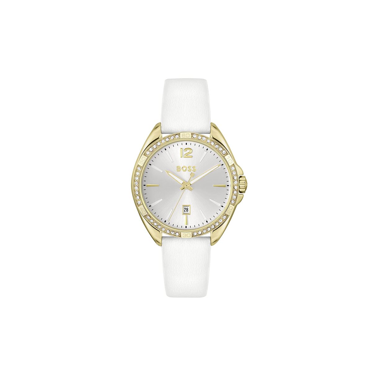 Hugo Boss Damenuhr Edelstahl Weiß Gold – Elegantes Design