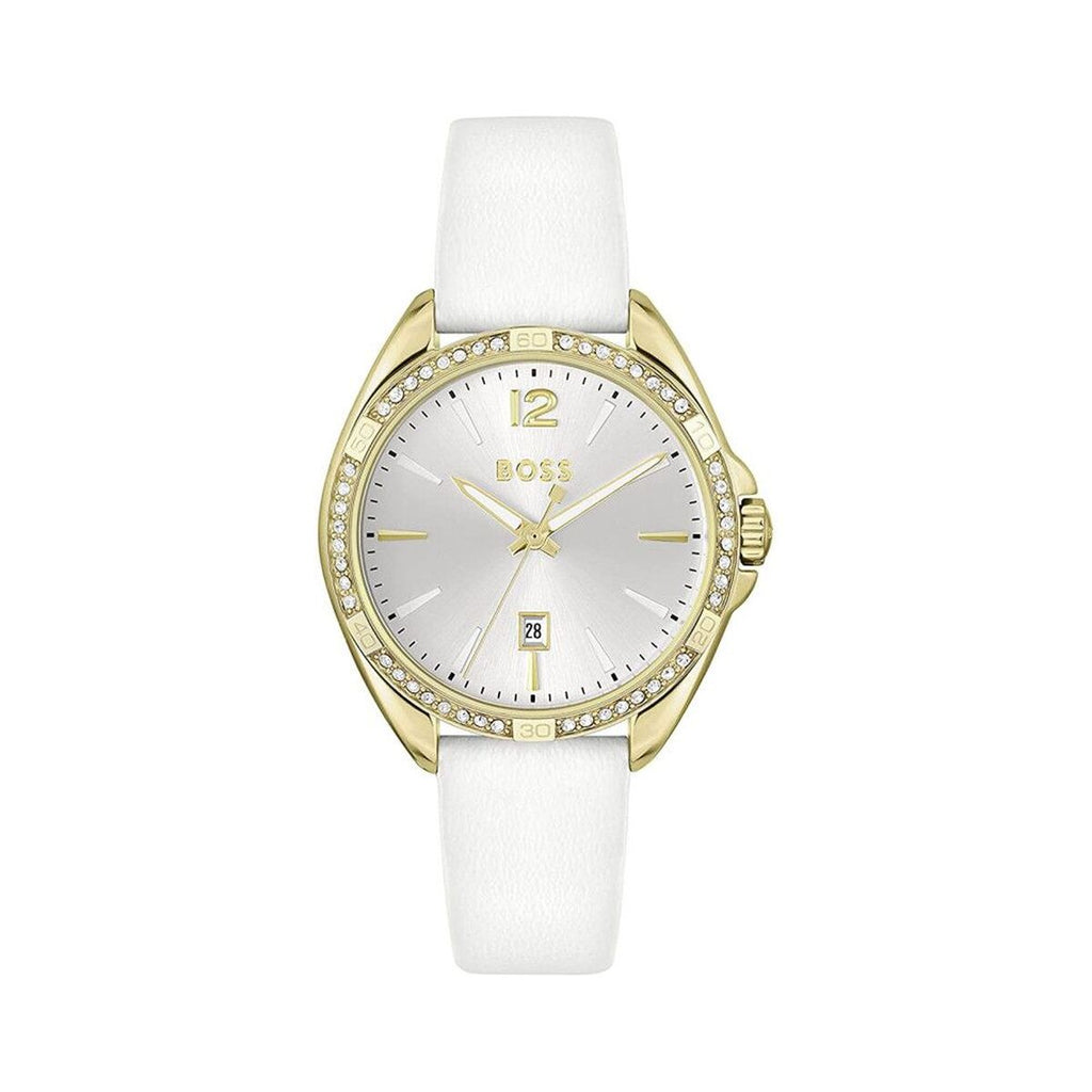 Hugo Boss Damenuhr Edelstahl Weiß Gold – Elegantes Design