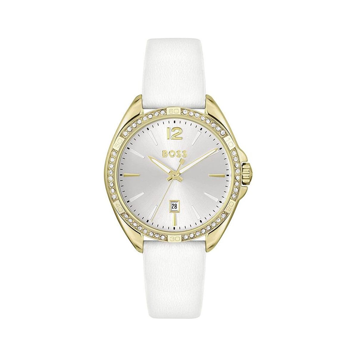 Hugo Boss Damenuhr Edelstahl Weiß Gold – Elegantes Design