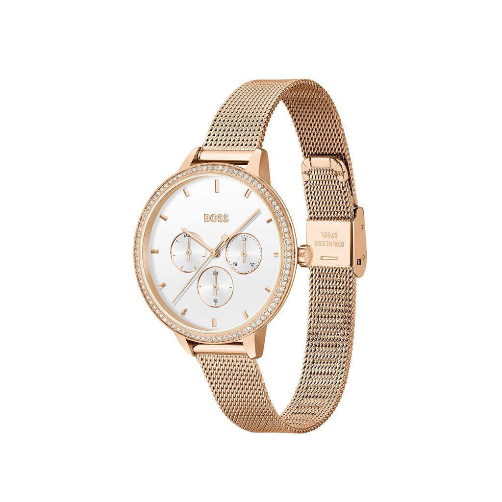 Hugo Boss Damenuhr – Elegantes Design Gold Edelstahl