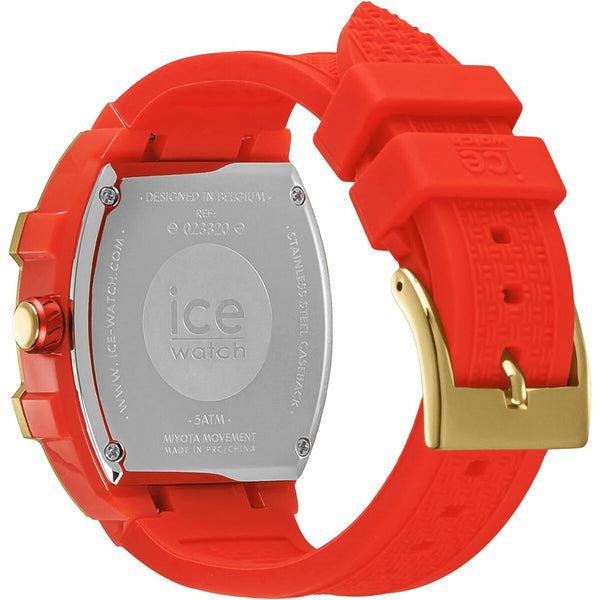 Ice Damenuhr 023320 Rot Silikon Quarzwerk Ø 36 mm - Mode & Accessoires