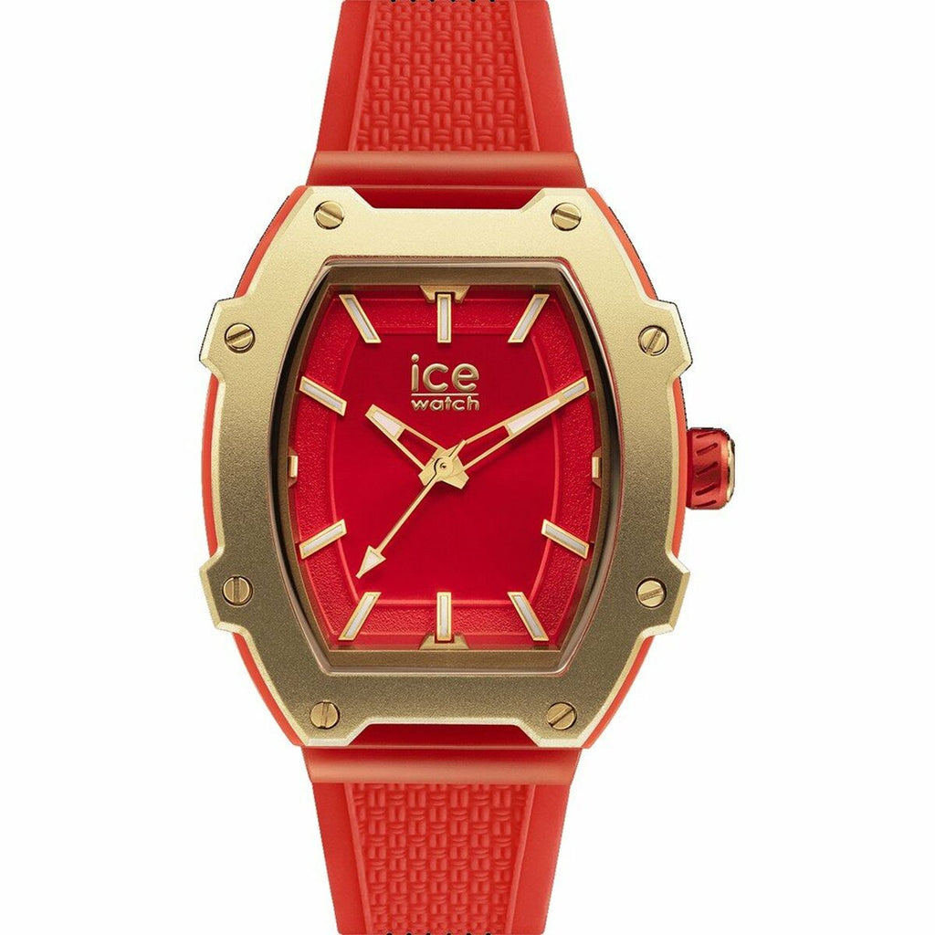 Ice Damenuhr 023320 Rot Silikon Quarzwerk Ø 36 mm - Mode & Accessoires