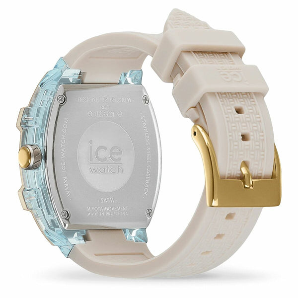 Ice Damenuhr 023321 36 mm Silikon Beige-Blau - Mode & Accessoires