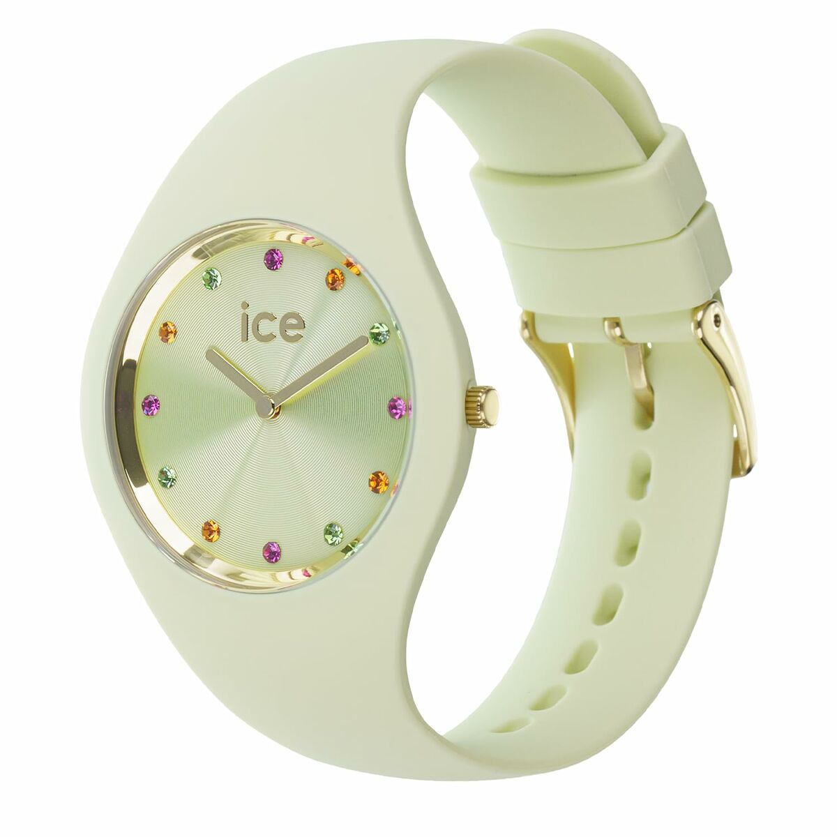 Ice Damenuhr – Modernes Design Grünes Silikonarmband