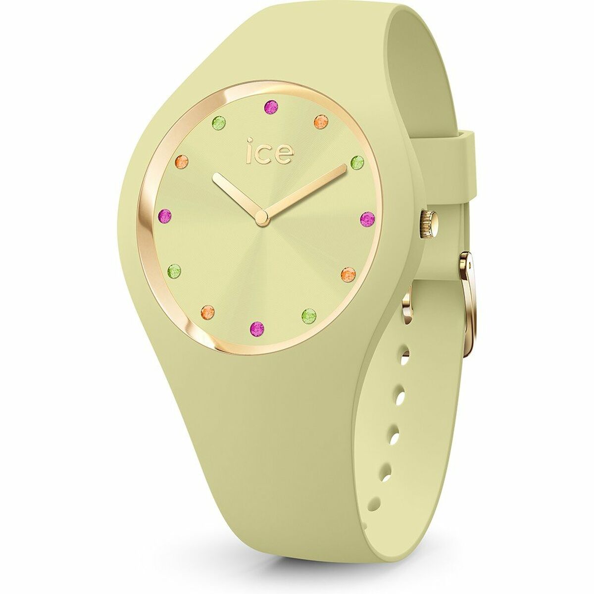 Ice Damenuhr – Modernes Design Grünes Silikonarmband