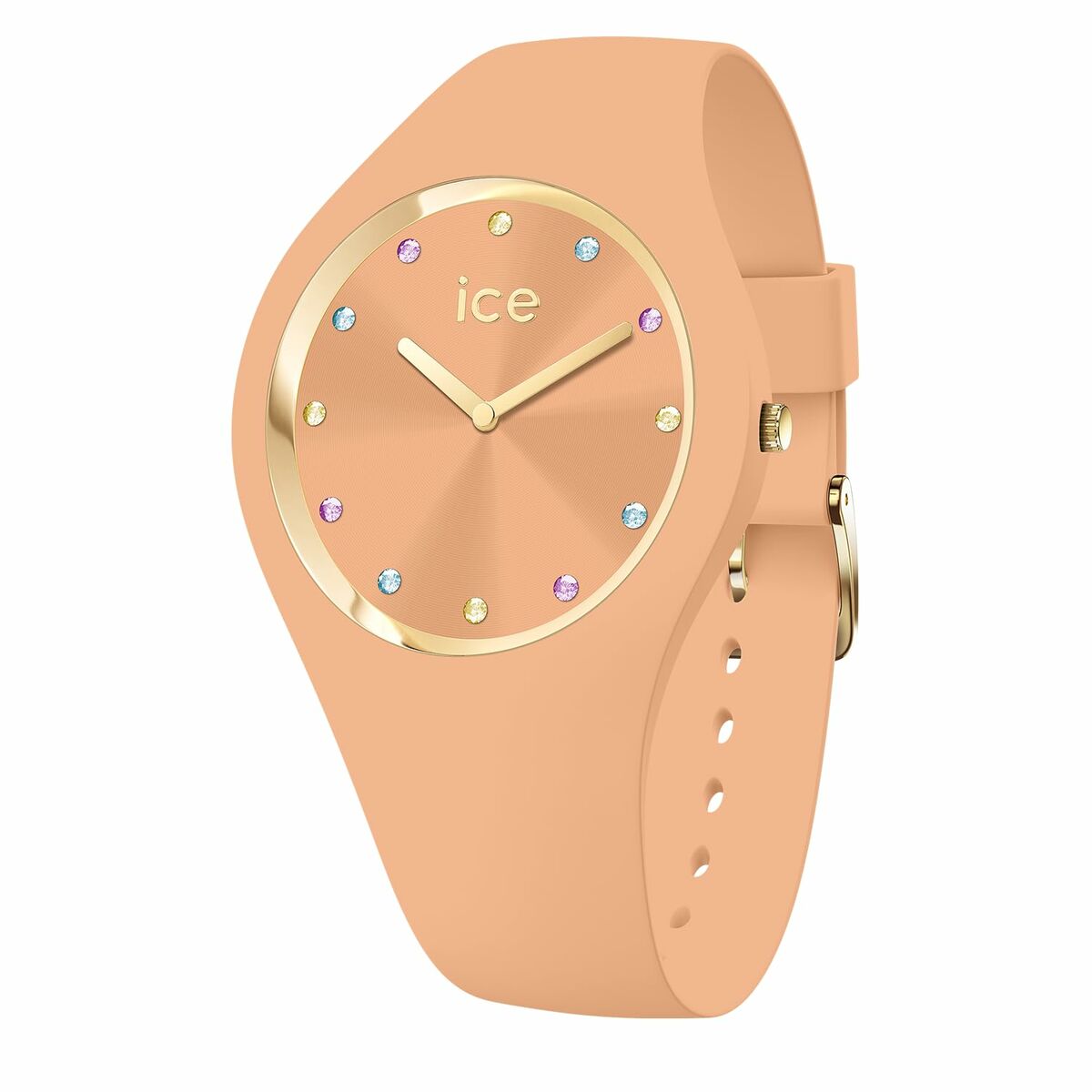 Ice Damenuhr – Modernes Design Orange Silikonarmband