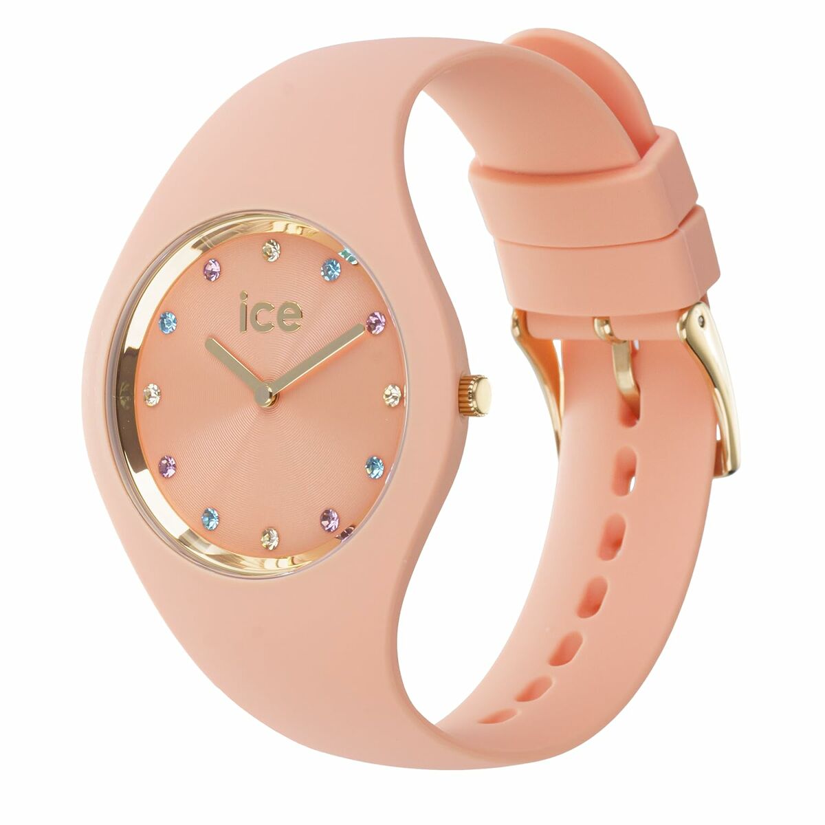 Ice Damenuhr – Modernes Design Orange Silikonarmband