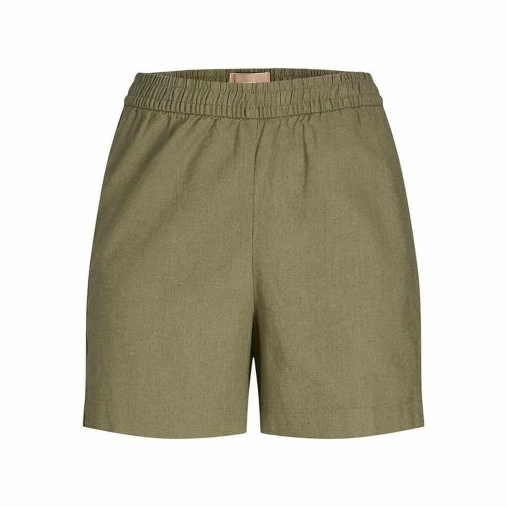 Jack & Jones Damen-Sportshorts aus leichtem Leinen grün - Sport Freizeit