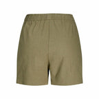 Jack & Jones Damen-Sportshorts aus leichtem Leinen grün - Sport Freizeit