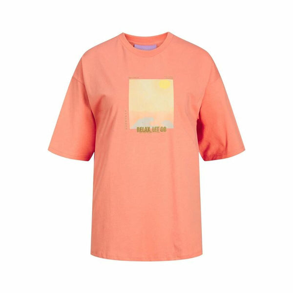Jack & Jones Jxpaige Kurzarm-T-Shirt aus Baumwolle Orange - Mode Accessoires