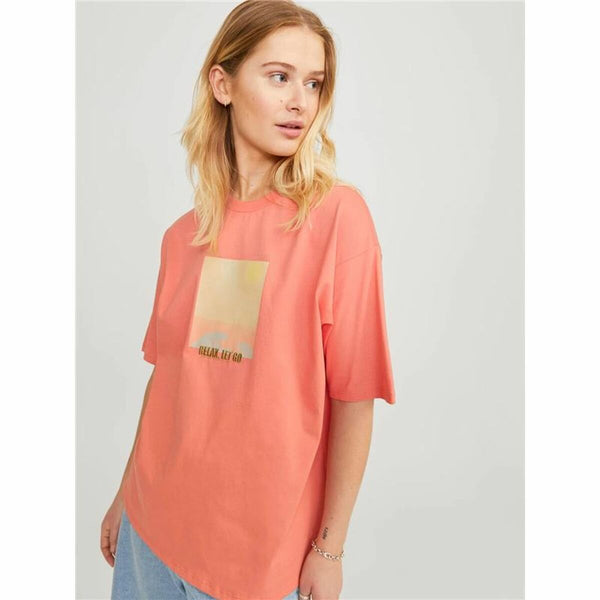 Jack & Jones Jxpaige Kurzarm-T-Shirt aus Baumwolle Orange - Mode Accessoires