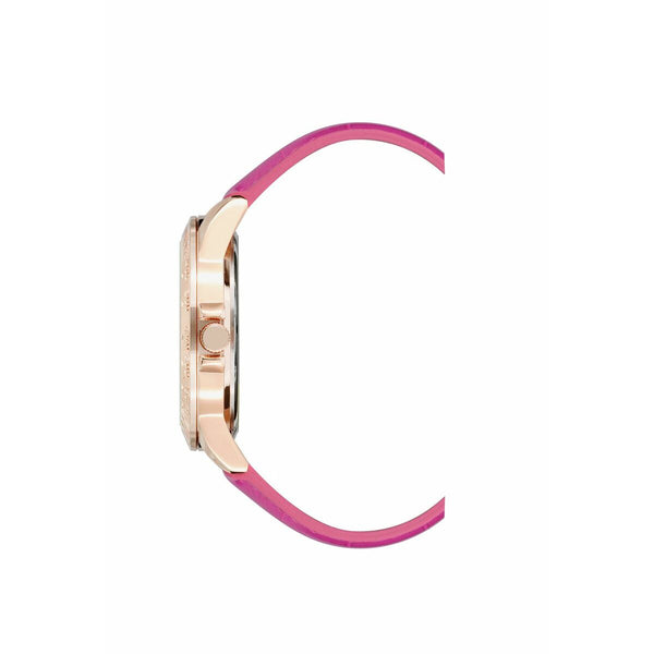Juicy Couture Damenarmbanduhr in rosa Metall mit Kristall - Mode & Accessoires