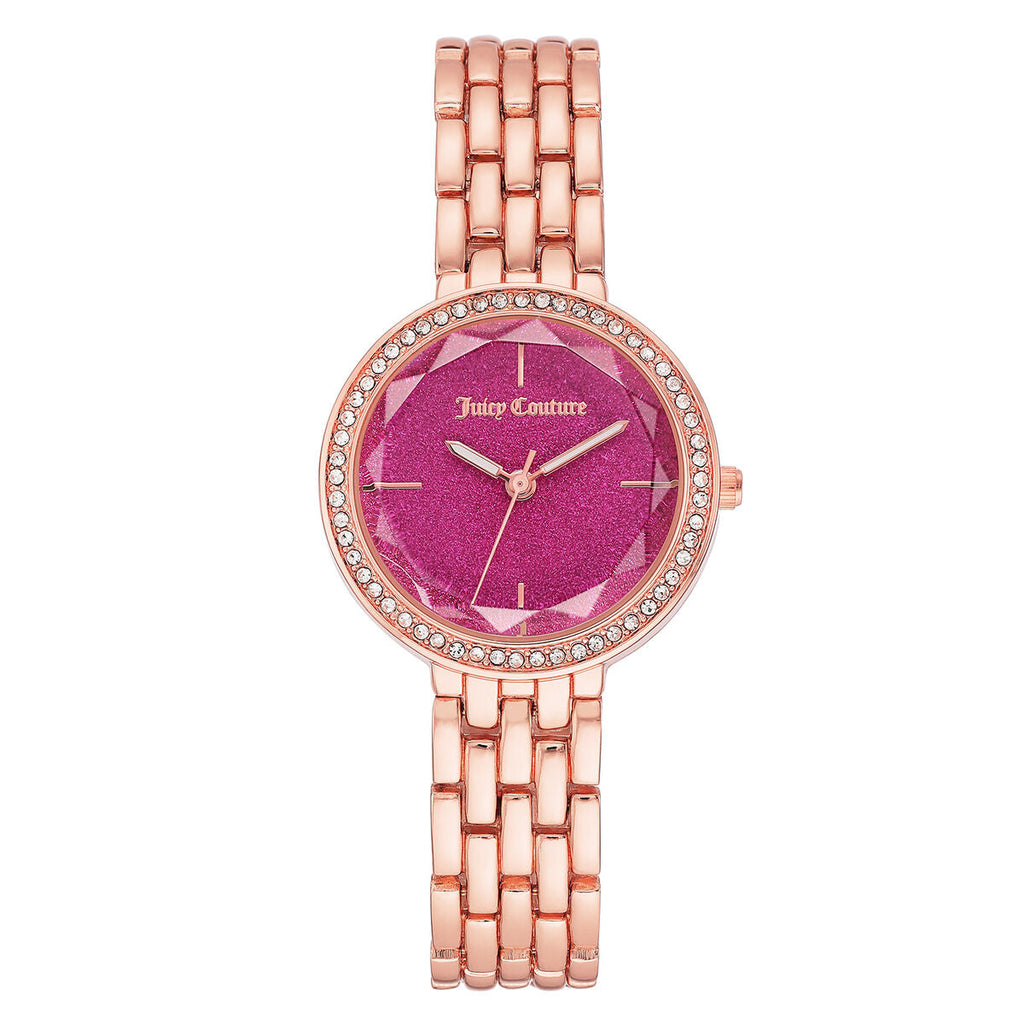 Juicy Couture Damenarmbanduhr Rosa Ø 32 mm mit Mineralglas - Mode & Accessoires